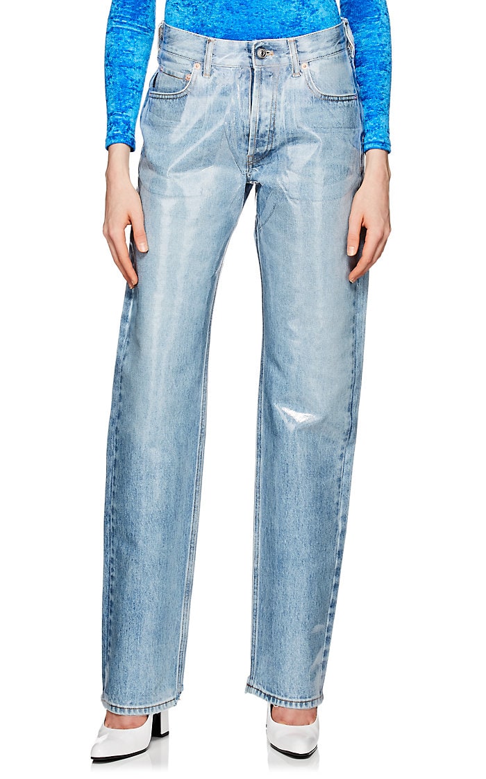 Balenciaga just released laminated jeans. Are you into this style of denim?